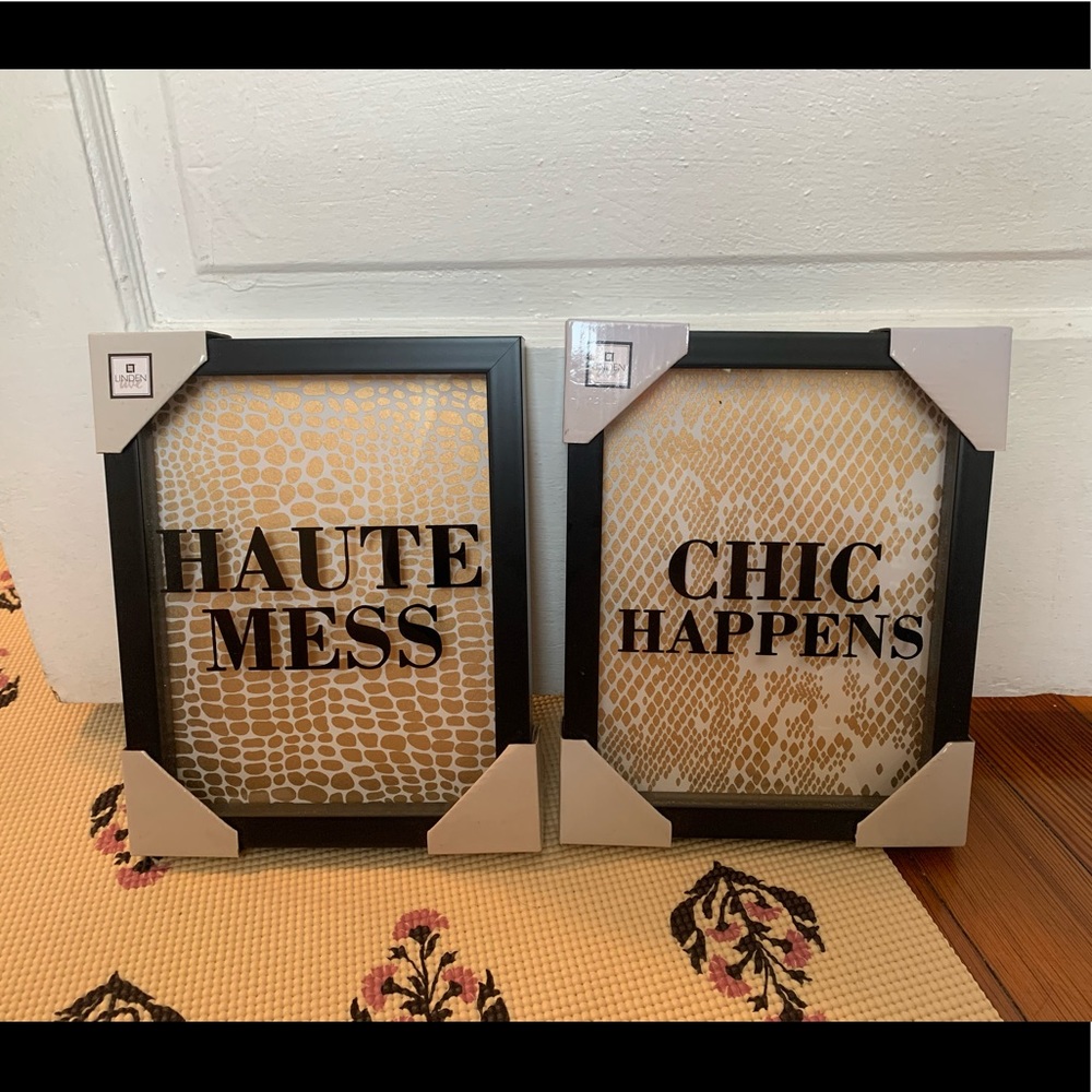 Black/Gold Fashion Themed Wall Decor